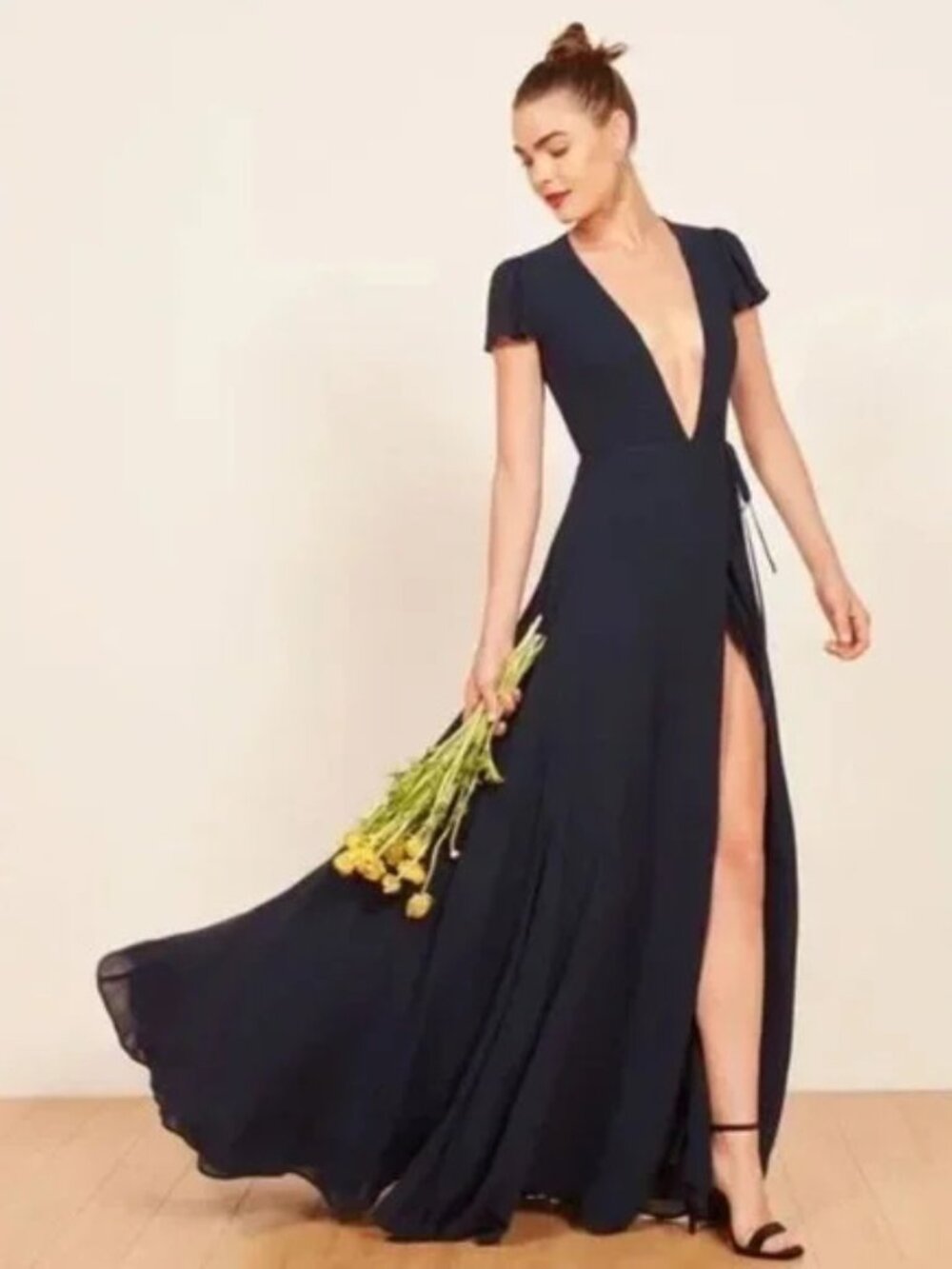 Reformation Rosey Gown Long Maxi Dress - Large Petite